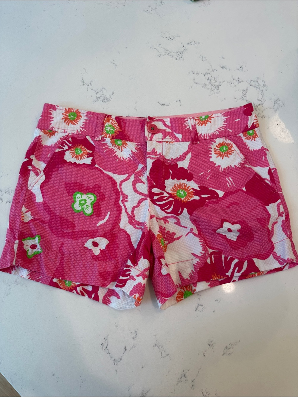 Lilly Pulitzer Hot Pink Floral Callahan Shorts size 4
